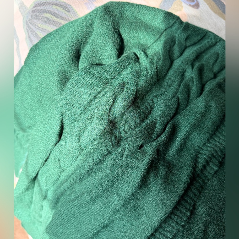 Maurices Green Cable Knit Cardigan